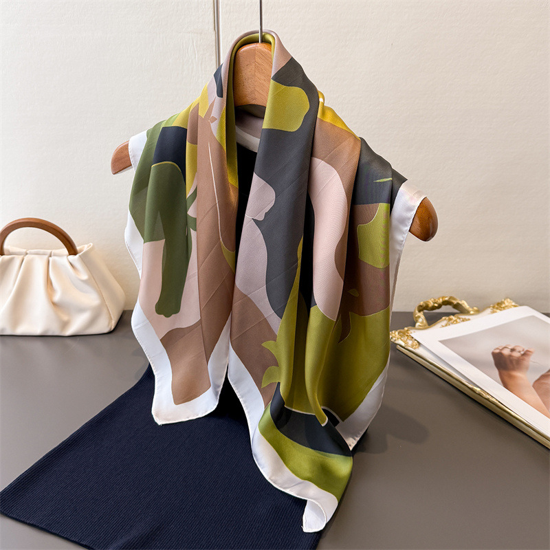 Scarf Silk Square - 2026 새로운 여성 스퀘어 스카프 모조
