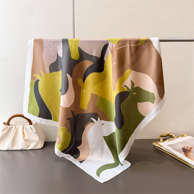 2026 새로운 여성 스퀘어 스카프 모조 실크 꽃무늬  - Scarf Silk Square 리뷰 및 가격