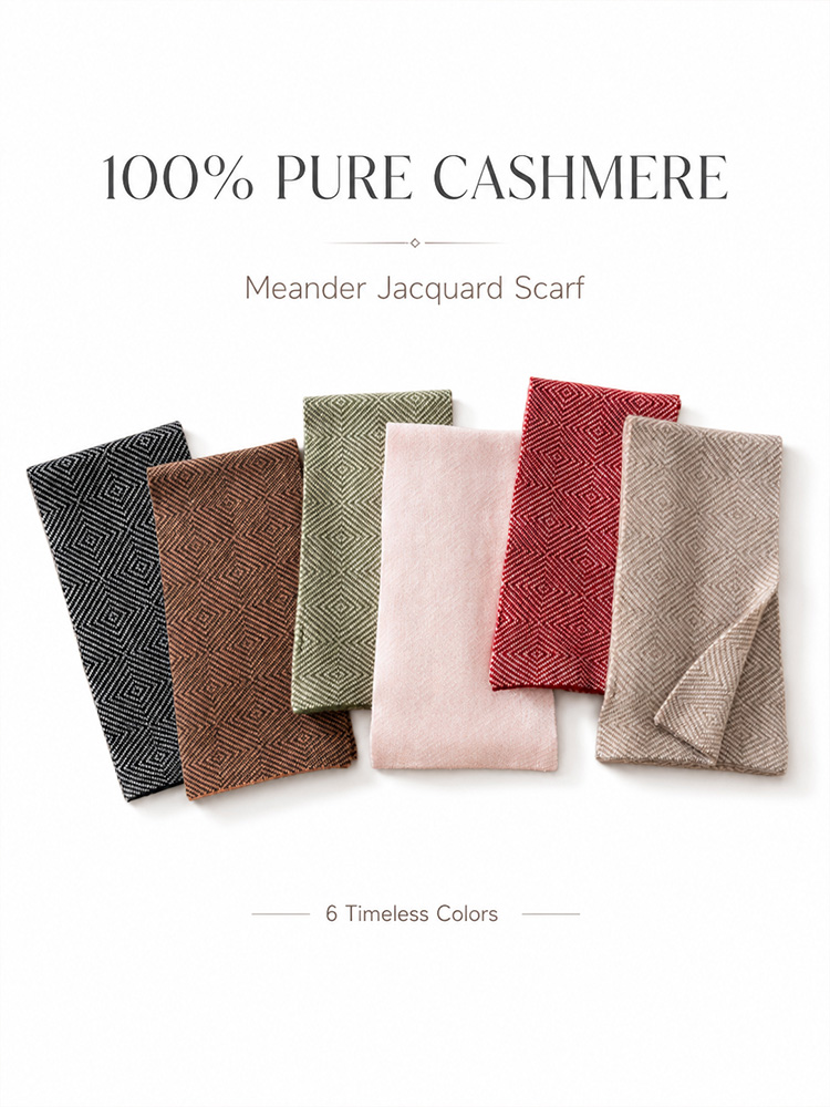100% 캐시미어 스카프 자카드 스카프 이중 레이어 양 - Muffler Men Wool 리뷰 및 가격